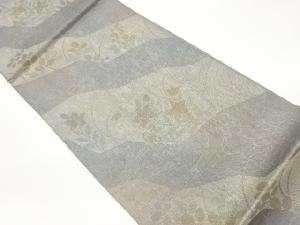  紗 桔梗に萩模様織出し袋帯